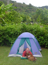 The webmaster camping out