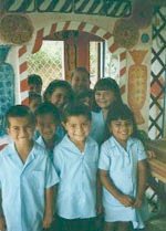 School painting project, August 2000